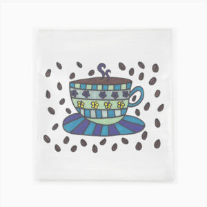 Flour Sack Towel - Coffee Cup & Beans