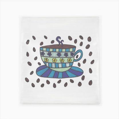 Flour Sack Towel - Coffee Cup & Beans