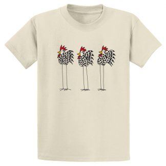 UniSex-SS-Tee-natural-3-chickens