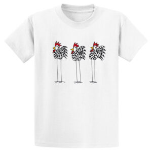 UniSex-SS-Tee-white-3-chickens