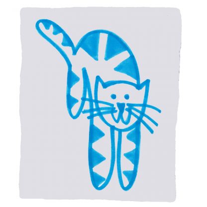 Turquoise Jumping Cat
