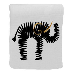Black Squiggle Elephant