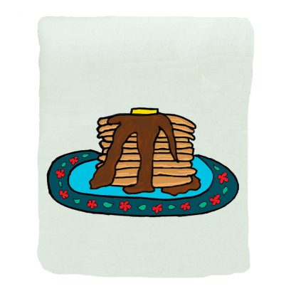 Stack of Pancakes on Flour Sack Towel