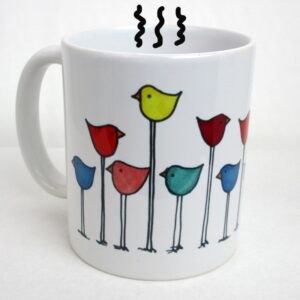Multi Color Birds Coffee Cup