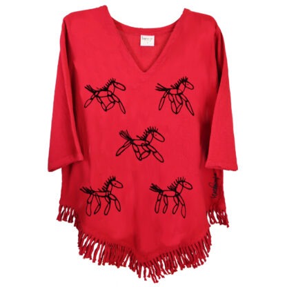 Running Horse- Fringe Top-Medium