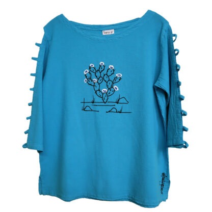 Cactus - Lattice Sleeve Top
