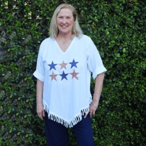 Fringe Crinkle Cotton Top